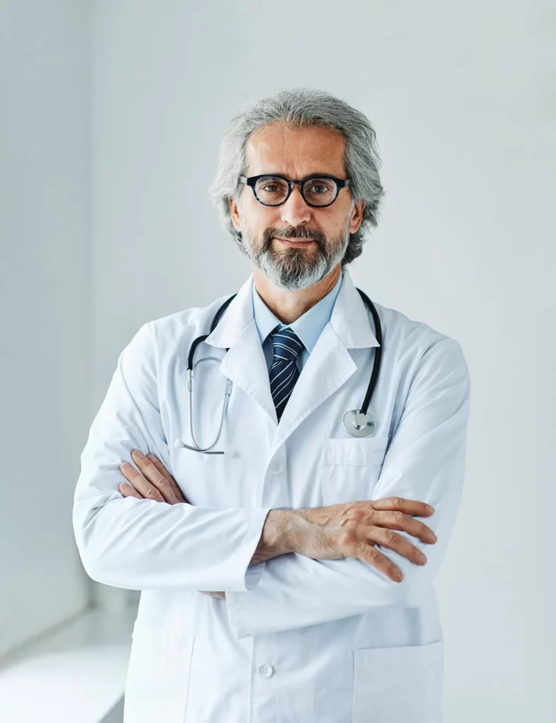 senior elderly gray hair active doctor hospital me utc